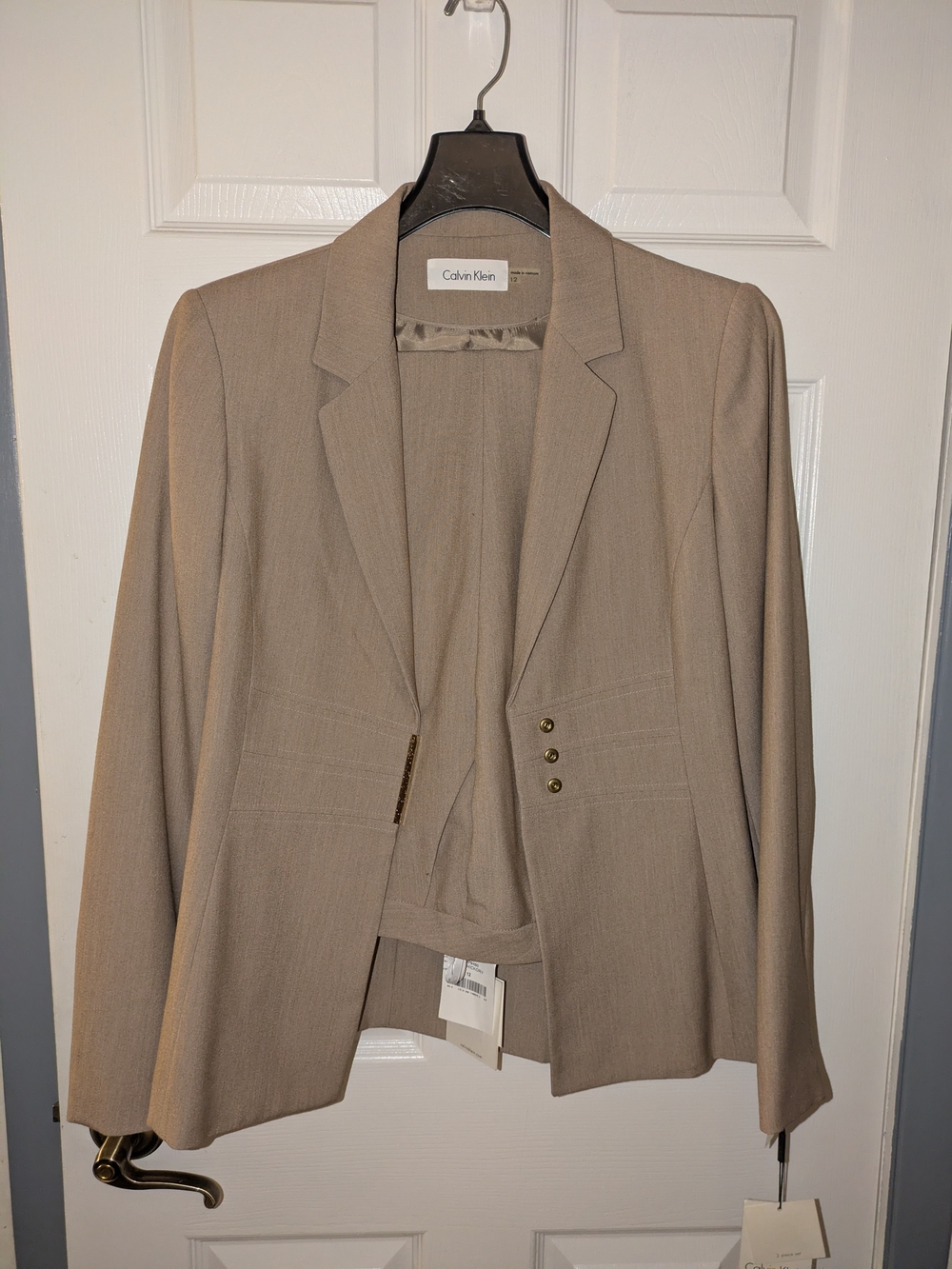 Calvin Klein Taupe Women's Suit